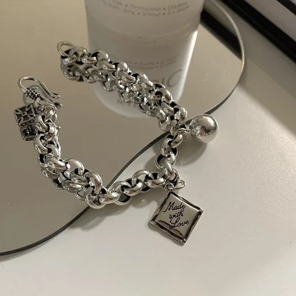 NEW “8” 925 STERLING SILVER  HIP HOP PUNCK BRACELET,NICE BRACELET,CUTE BRACELET - Picture 5 of 5